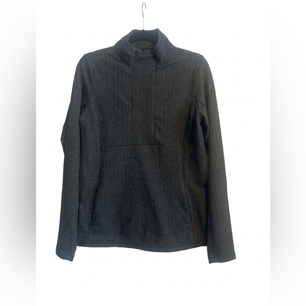 Kyodan Outdoor Gray Pullover 1/4 zip sweatshirt Herringbone print M NWT